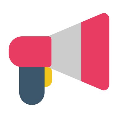 hoparlör vektörü düz renk simgesi