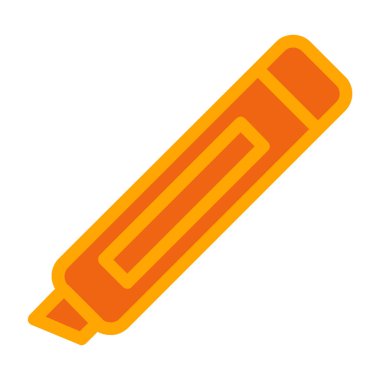 Şirin kırmızı bir kalemin vektör karikatür çizimi