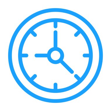 Saat simgesi soyut arka grubunda izole edildi