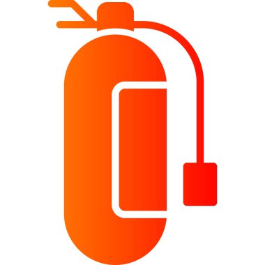 Yangın söndürücüsü. Basit resimleme