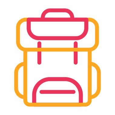 Sırt çantası. Web simgesi basit illüstrasyon