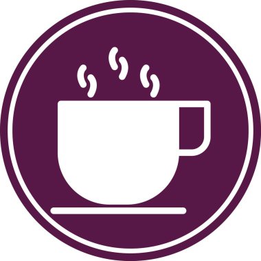 Kahve. Web simgesi basit illüstrasyon