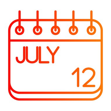 Temmuz simgesi dizaynlı takvim