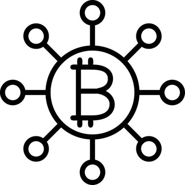 bitcoin. Web simgesi basit illüstrasyon