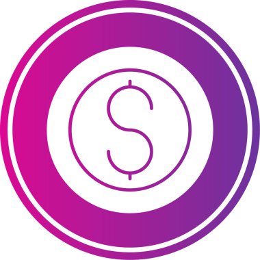 Dolar. Web simgesi basit illüstrasyon