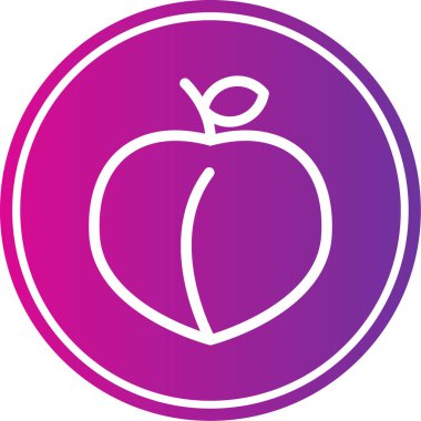 Bir elma simgesinin vektör illüstrasyonu