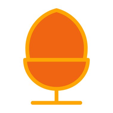 izole edilmiş turuncu paskalya yumurtası simgesi