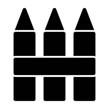 çit web simgesi, vektör çizim