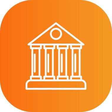 Benzersiz banka inşa vektör simgesi