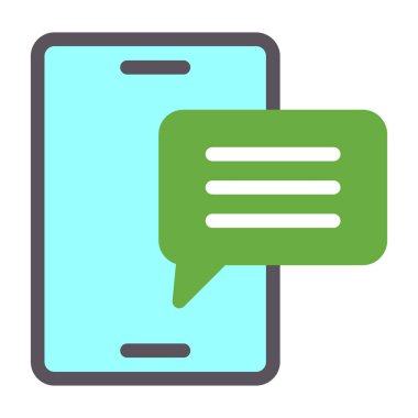 Sohbet mesajı. Basit resimleme