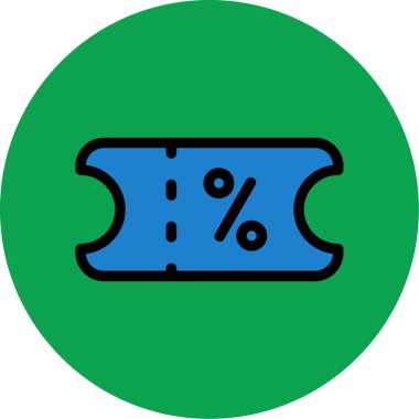 İndirim simgesi vektör illüstrasyonu