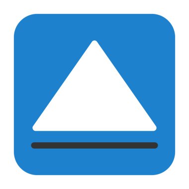 üçgen yön simgesi, vektör illüstrasyonu