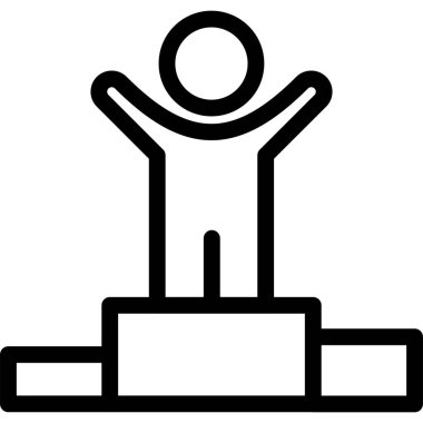 yarışma podyum simgesi ana hatları biçiminde