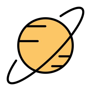 Gezegen Satürn vektör simgesi