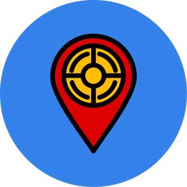 konum. Web simgesi basit illüstrasyon