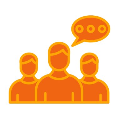 Konuşma baloncukları olan bir grup insan