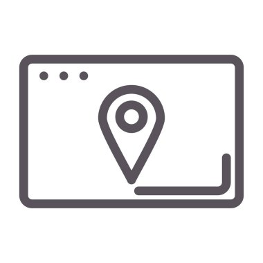 GPS konum simgesine sahip harita iğnesi