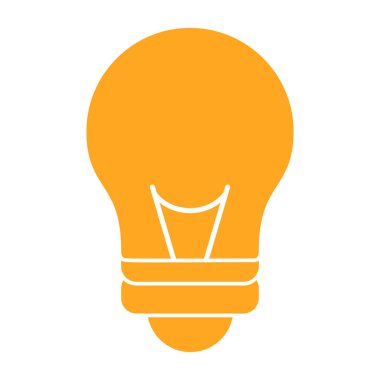 Ampul ışığı ikonu. Ağ için ampul vektör simgelerinin özet çizimi.