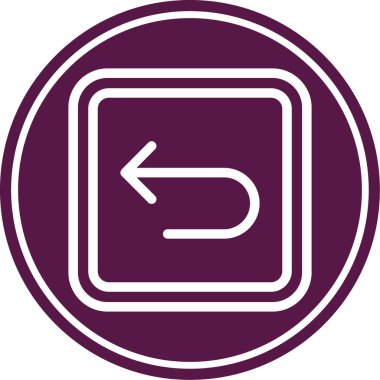 trend biçimi izole edilmiş arkaplanda sağ simgeye dön