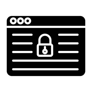 vektör düz simgesini kilitle