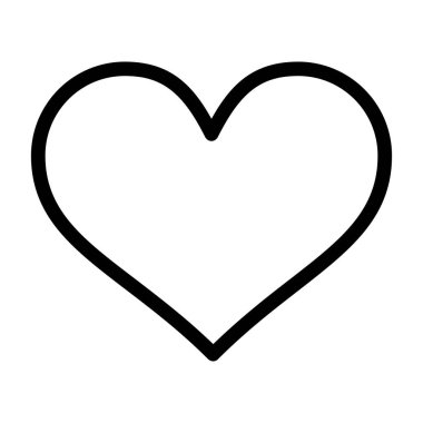kalp aşk ikonu. Beyaz arkaplanda izole edilmiş web tasarımı için aşk kalp vektör simgesi