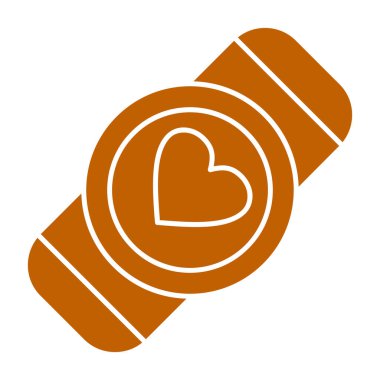 Kalp ikonu. Aşk işaretinin vektör çizimi