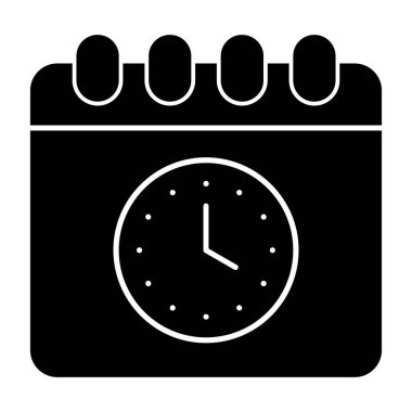 Saat simgesi, vektör illüstrasyonu