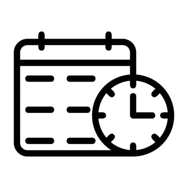 takvim zamanı izole edilmiş simgesi