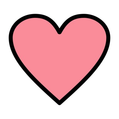 Kalp. Web simgesi basit illüstrasyon