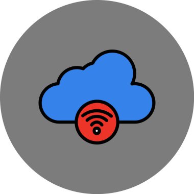 Bulut. Web simgesi basit illüstrasyon