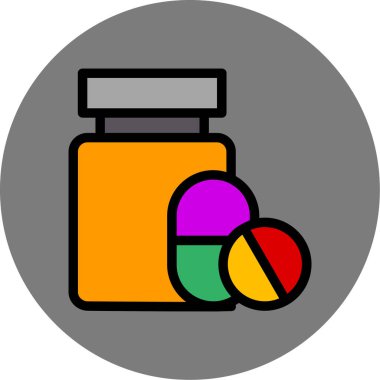 Tıp simgesi, vektör illüstrasyonu