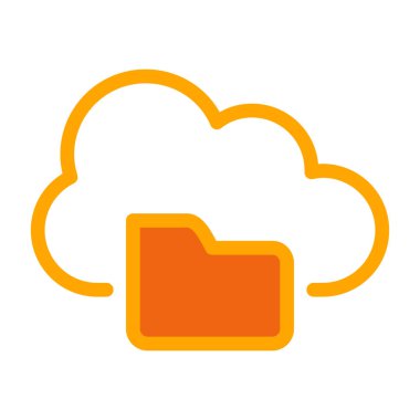 Bulut hesaplama simgesi vektör illüstrasyon grafik tasarımı