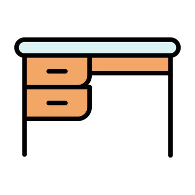 mobilya ikonu vektör illüstrasyonu