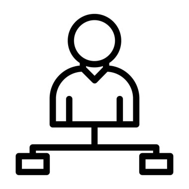 Evrak çantası simgesine sahip iş adamı, taslak biçimi