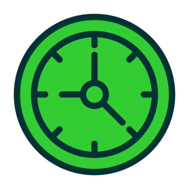 Saat simgesi vektör illüstrasyonu