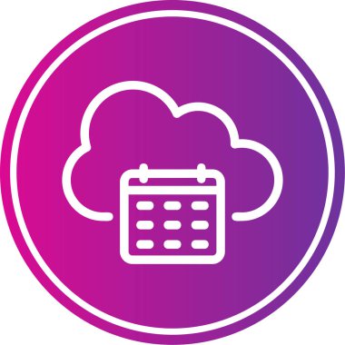 Takvim simgesinin vektör illüstrasyonu