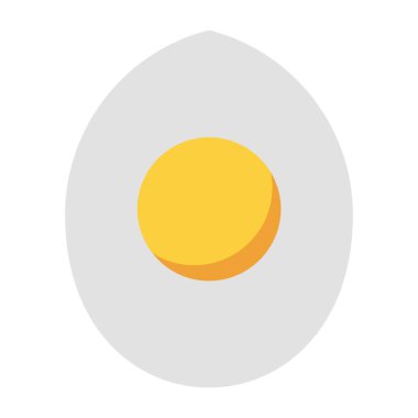 Sahanda yumurta, illüstrasyon, vektör, beyaz arkaplan.