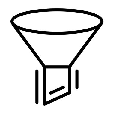 huni vektör simgesi. Beyaz arkaplan hunisinde izole edilmiş ana vektör logosu