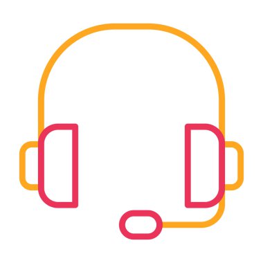 Kulaklık. Web simgesi basit tasarım