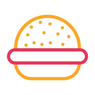 Hamburger fast food simgesi - taslak biçimi