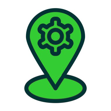 Konum Gradyan Vektör Simgesi Tasarımı