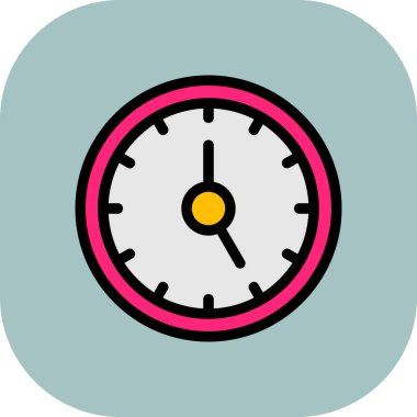 Çalar saat simgesi. Web için alarm saat vektör simgelerinin özet çizimi