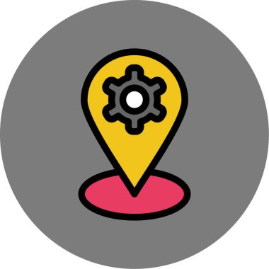 konum. Web simgesi basit illüstrasyon