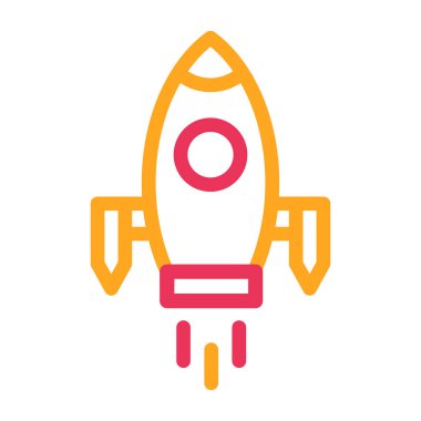 Bir roket simgesinin vektör çizimi