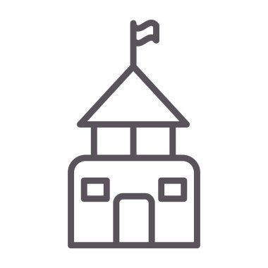 ev çizgisi simgesi, konsept ve ev ana hatları sembolü, doğrusal vektör işaret arkaplanı oluşturma