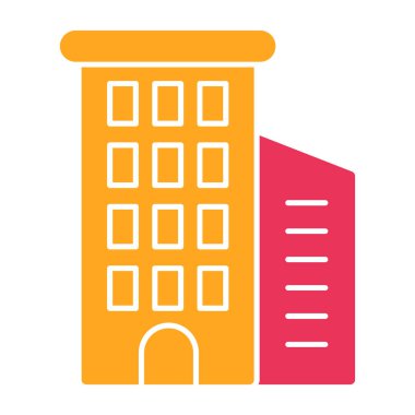 Bina. Web simgesi basit illüstrasyon