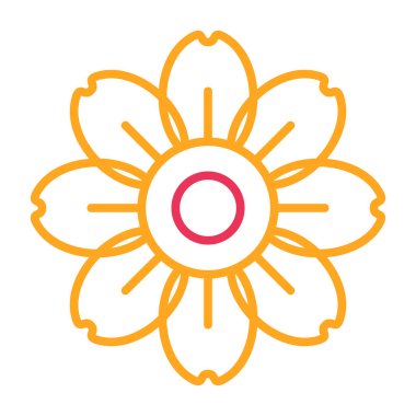 çiçek simgesi vektör illüstrasyonu