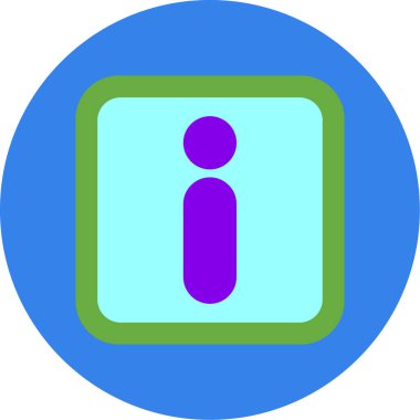 Bilgi. Web simgesi basit illüstrasyon