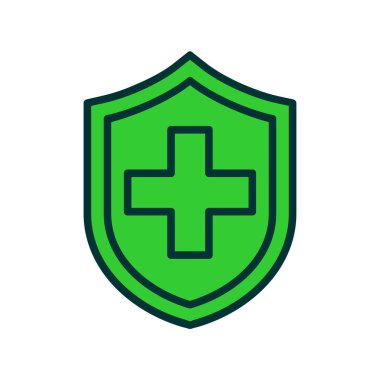 kalkan ikon vektör illüstrasyonu