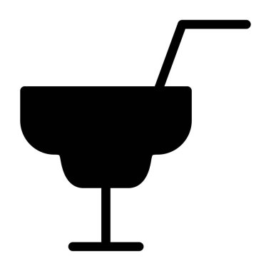 Bir içecek simgesinin vektör illüstrasyonu